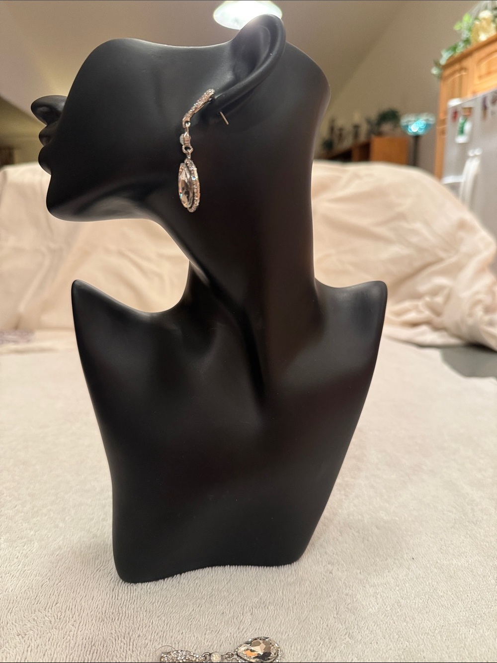 Silver & Crystal Drop Earrings